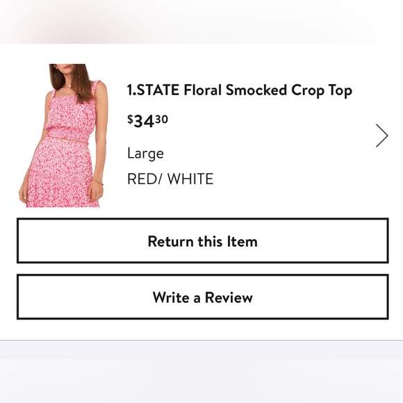 1 State - Floral Tiered MIDI Skirt & Smocked Crop Top - Picture 6 of 6